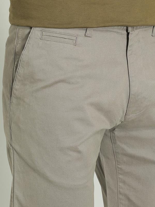 Indian Terrain Men's Slim Fit Solid Grey Shorts